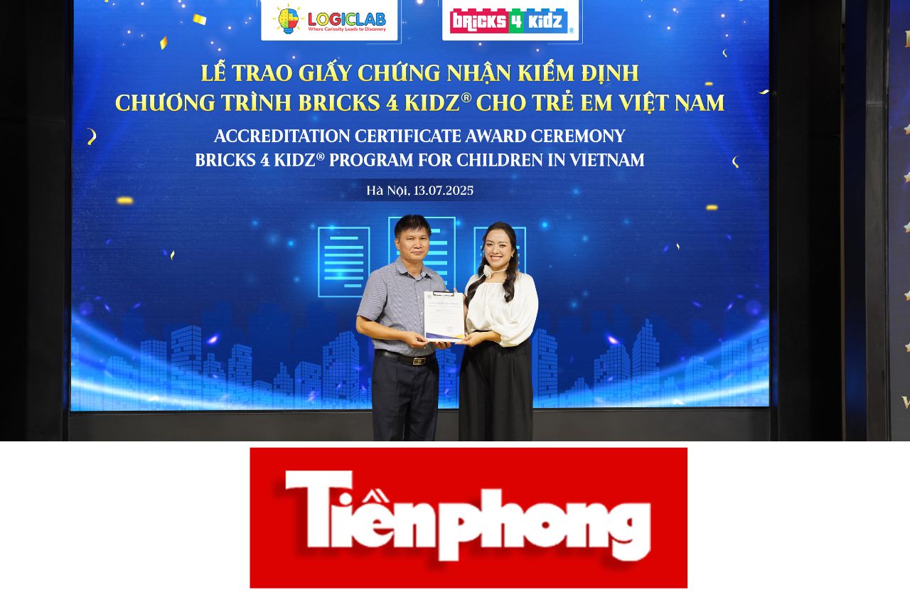 Logic Lab vinh dự nhận giấy chứng nhận kết quả thẩm định chương trình giáo dục Bricks 4 Kidz® cho trẻ em Việt Nam