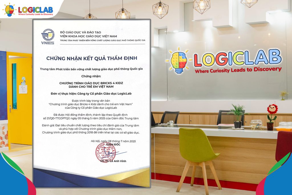 Bảo chứng vàng cho chương trình Bricks 4 Kidz® nhằm khẳng định giá trị và sự phù hợp của giáo dục STEAM chuẩn quốc tế tại Việt Nam.