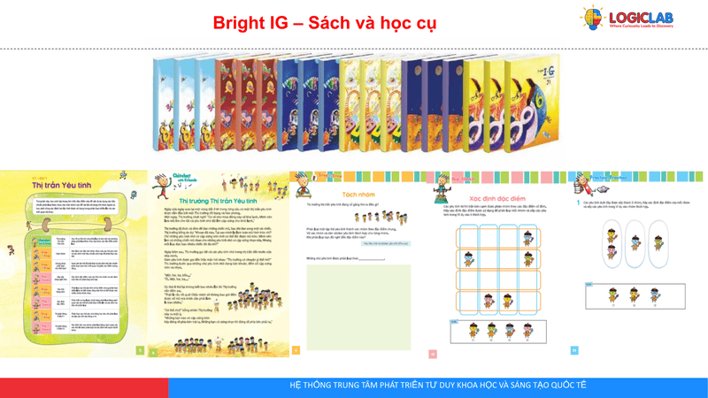 Bộ sách thuộc chương trình Bright I.G tại Logic Lab