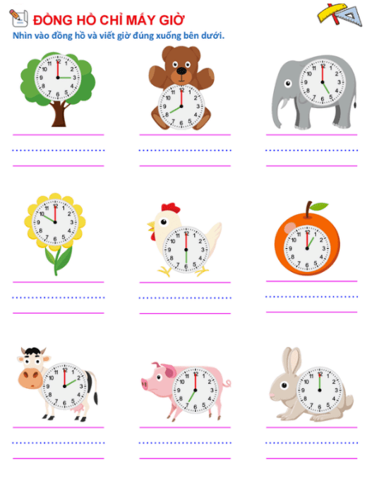 Dạng toán xác định giờ đúng giúp trẻ hình thành thói quen quản lý thời gian tốt hơn