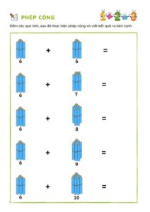 Dạng bài tập cộng - trừ bằng que tính