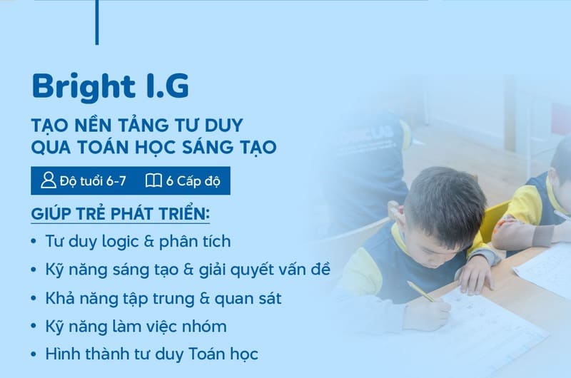 Bright I.G giúp trẻ hình thành tư duy Toán học cơ bản thông qua trực quan hành động