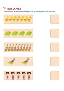 Dạng bài tập đếm và viết số