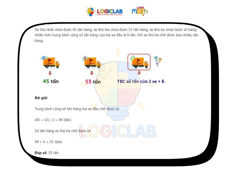 Dạng toán trung bình cộng