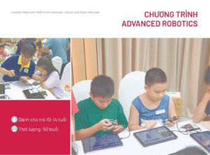 Chương trình Advanced Robotics dành cho trẻ từ 10 đến 14 tuổi.