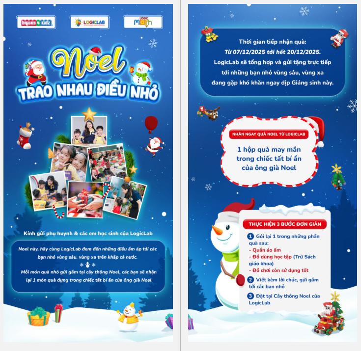 Thông tin tham gia quyên góp chương trình Noel trao nhau điều nhỏ