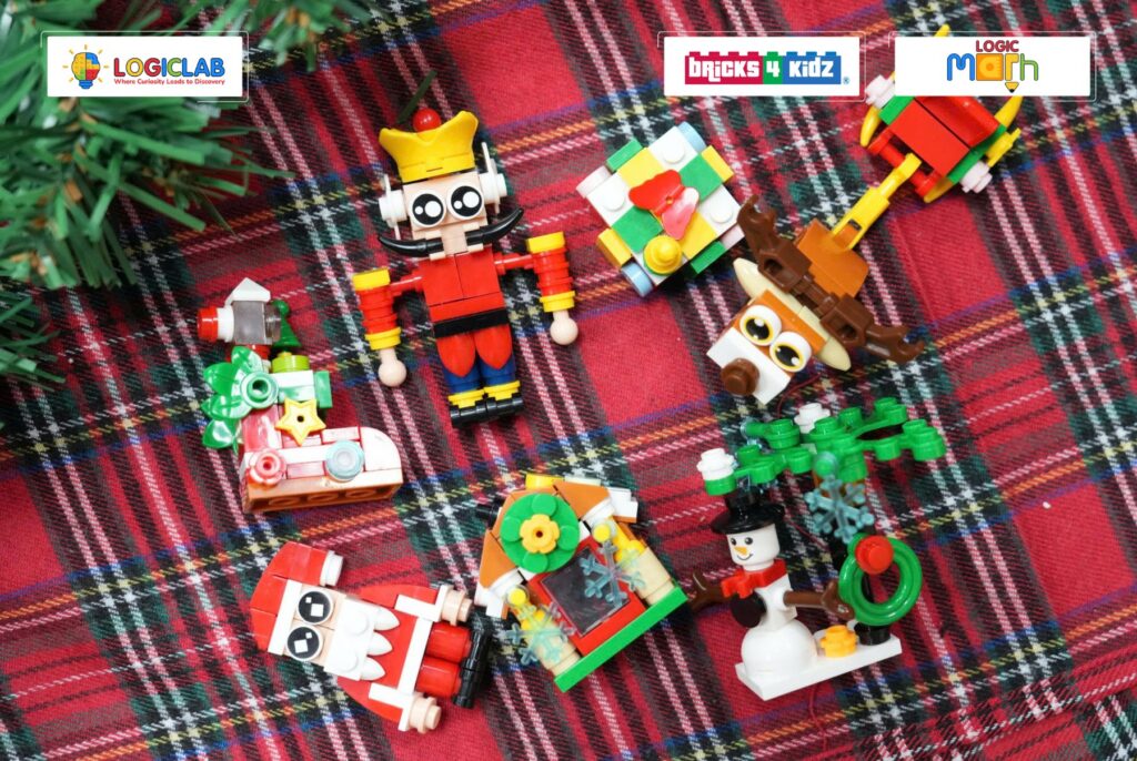Món quà Lego mini chủ đề Giáng sinh, móc khóa từ Ông già Noel