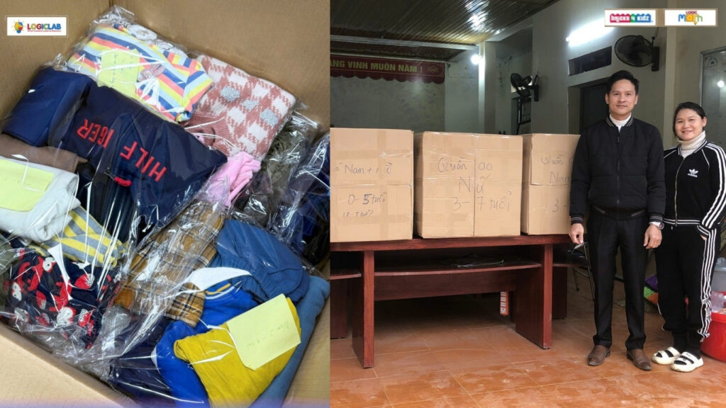 Các món quà khi được gửi tới các em học sinh Suối Tọ