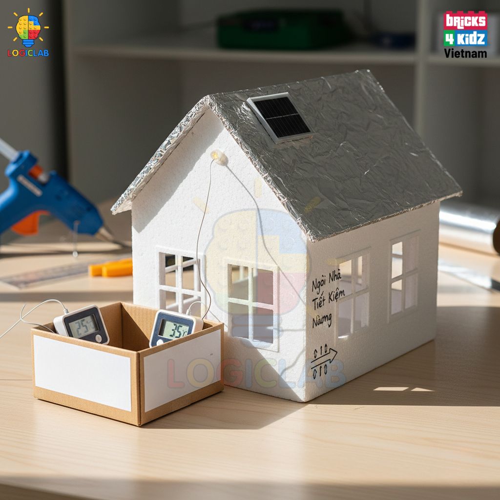 Dự án ngôi nhà tiết kiệm năng lượng giúp trẻ biết thiết kế một ngôi nhà có khả năng giữ nhiệt tốt và thông gió hiệu quả nhằm giảm tiêu thụ năng lượng