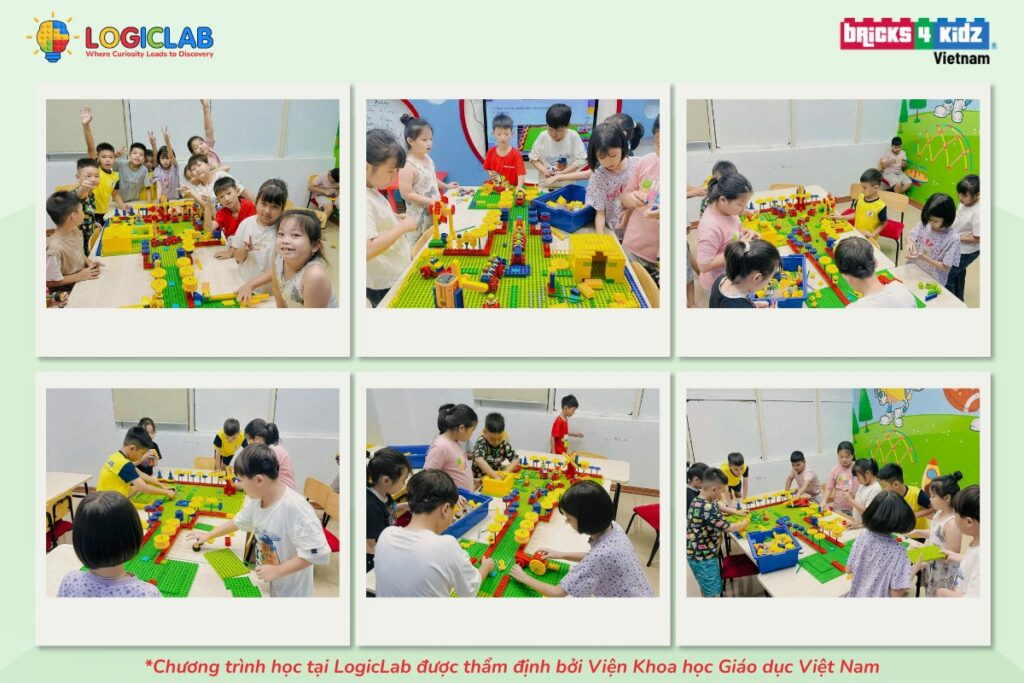 Một sản phẩm STEM không thể chỉ làm một mình, hoạt động lớp học tại Bricks 4 Kidz® các bạn nhỏ đã có cơ hội rèn luyện tinh thần teamwork thật tuyệt vời.