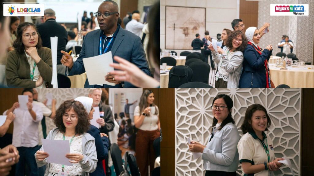 Đại diện quản lý cấp cao và chuyên gia của Logic Lab thực hiện các thử thách của chuyên đề Winning the People Game - Ứng dụng mô hình DISC.