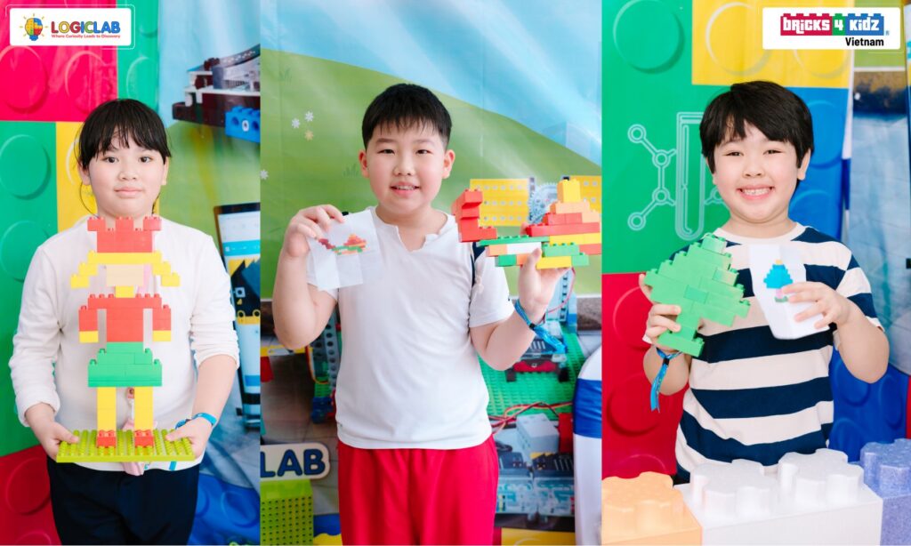 Mỗi mảnh ghép đúng chỗ là một "chiến thắng nhỏ". Logic Lab gieo mầm niềm đam mê khoa học từ chính những nụ cười hạnh phúc này.