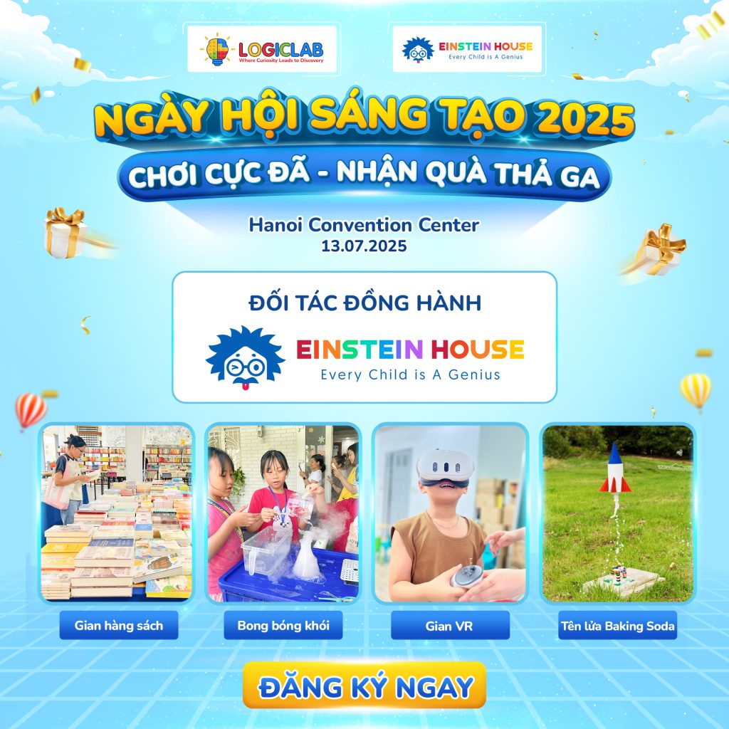 Các hoạt động tại khu vực trong gian hàng của Einstein House một trong những Đối tác đồng hành sự kiện