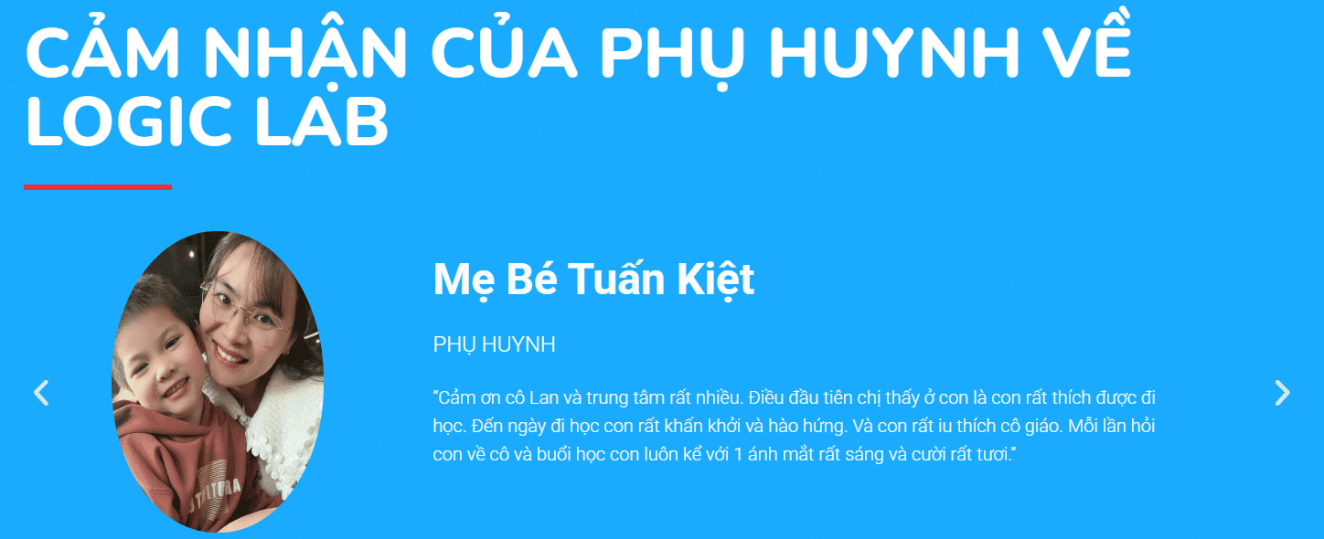 Phụ huynh tin tưởng khi chon con theo học tại Logic Lab