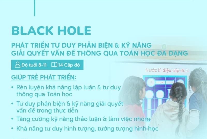 Chương trình Black Hole giúp trẻ tiếp cận sâu hơn với Toán tư duy chuyên sâu